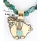 .925 Sterling Silver and 12kt Gold Filled Handmade Bear Certified Authentic Navajo Turquoise Native American Necklace 390810467880