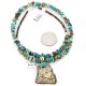 .925 Sterling Silver and 12kt Gold Filled Handmade Bear Certified Authentic Navajo Turquoise Native American Necklace 390839587498