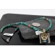 .925 Sterling Silver and 12kt Gold Filled Handmade Bear Claw Certified Authentic Navajo Turquoise Native American Necklace 370986796639
