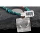.925 Sterling Silver and 12kt Gold Filled Handmade Bear Claw Certified Authentic Navajo Turquoise Native American Necklace 370986796639