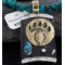 .925 Sterling Silver and 12kt Gold Filled Handmade Bear Claw Certified Authentic Navajo Turquoise Native American Necklace 390743202664