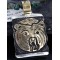 .925 Sterling Silver and 12kt Gold Filled Handmade Bear Face Certified Authentic Navajo Native American Necklace 390749655454