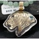 .925 Sterling Silver and 12kt Gold Filled Handmade Bear Face Certified Authentic Navajo Turquoise Native American Necklace 390738144020
