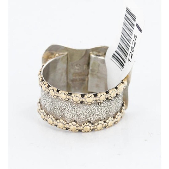.925 Sterling Silver and 12kt Gold Filled Handmade Certified Authentic Navajo Butterfly Native American Ring  371034801737