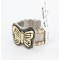 .925 Sterling Silver and 12kt Gold Filled Handmade Certified Authentic Navajo Butterfly Native American Ring  371034801737