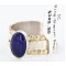 .925 Sterling Silver and 12kt Gold Filled Handmade Certified Authentic Navajo LAPIS Native American Ring  371018570058