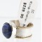.925 Sterling Silver and 12kt Gold Filled Handmade Certified Authentic Navajo LAPIS Native American Ring  390778459490