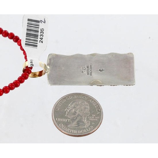 .925 Sterling Silver and 12kt Gold Filled Handmade Certified Authentic Navajo MULTICOLOR Stones and Turquoise Native American Necklace 371059503595