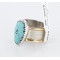 .925 Sterling Silver and 12kt Gold Filled Handmade Certified Authentic Navajo SPIDER WEB Turquoise Native American Ring  371033938812