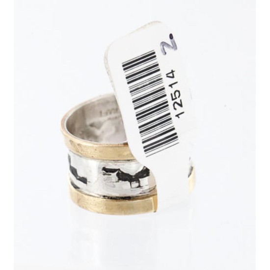 .925 Sterling Silver and 12kt Gold Filled Handmade Certified Authentic Navajo Spiny Oyster Native American Ring  371006924544