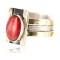 .925 Sterling Silver and 12kt Gold Filled Handmade Certified Authentic Navajo SPINY OYSTER Native American Ring  371013424813