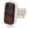 .925 Sterling Silver and 12kt Gold Filled Handmade Certified Authentic Navajo Tigers Eye Native American Ring  390809317398