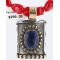 .925 Sterling Silver and 12kt Gold Filled Handmade Certified Authentic Navajo Turquoise, CORAL and LAPIS Native American Necklace 371006952523