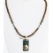 .925 Sterling Silver and 12kt Gold Filled HANDMADE Certified Authentic Navajo Turquoise Malachite and Tigers Eye Native American Necklace 371105063117