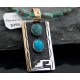 .925 Sterling Silver and 12kt Gold Filled Handmade Certified Authentic Navajo Turquoise Native American Necklace 2 390674505715