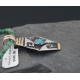 .925 Sterling Silver and 12kt Gold Filled Handmade Certified Authentic Navajo Turquoise Native American Necklace 370915666415
