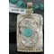 .925 Sterling Silver and 12kt Gold Filled Handmade Certified Authentic Navajo Turquoise Native American Necklace 370962480255