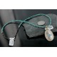 .925 Sterling Silver and 12kt Gold Filled Handmade Certified Authentic Navajo Turquoise Native American Necklace 370966295597