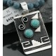 .925 Sterling Silver and 12kt Gold Filled Handmade Certified Authentic Navajo Turquoise Native American Necklace 370970807254