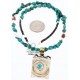 .925 Sterling Silver and 12kt Gold Filled Handmade Certified Authentic Navajo Turquoise Native American Necklace 371005442463