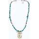 .925 Sterling Silver and 12kt Gold Filled Handmade Certified Authentic Navajo Turquoise Native American Necklace 371005442463