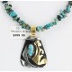 .925 Sterling Silver and 12kt Gold Filled HANDMADE Certified Authentic Navajo Turquoise Native American Necklace 371104842092
