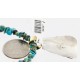 .925 Sterling Silver and 12kt Gold Filled HANDMADE Certified Authentic Navajo Turquoise Native American Necklace 371104842092