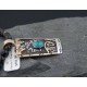 .925 Sterling Silver and 12kt Gold Filled Handmade Certified Authentic Navajo Turquoise Native American Necklace 390648471824