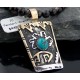 .925 Sterling Silver and 12kt Gold Filled Handmade Certified Authentic Navajo Turquoise Native American Necklace 390648471824