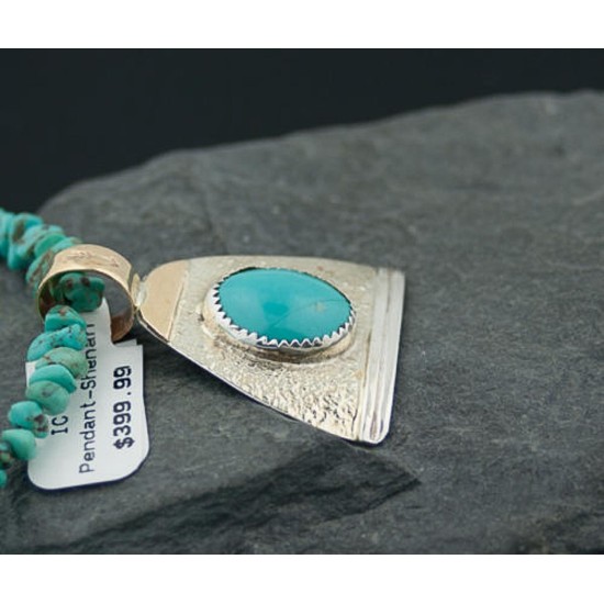 .925 Sterling Silver and 12kt Gold Filled Handmade Certified Authentic Navajo Turquoise Native American Necklace 390677350787 .925 Sterling Silver and 12kt Gold Filled Handmade Certified Authentic Navajo Turquoise Native American Necklace 390677350787