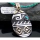 .925 Sterling Silver and 12kt Gold Filled Handmade Certified Authentic Navajo Turquoise Native American Necklace 390679817030