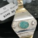 .925 Sterling Silver and 12kt Gold Filled Handmade Navajo Turquoise Native American Necklace 390725419128