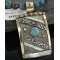 .925 Sterling Silver and 12kt Gold Filled Handmade Certified Authentic Navajo Turquoise Native American Necklace 390728834685