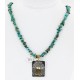 .925 Sterling Silver and 12kt Gold Filled Handmade Certified Authentic Navajo Turquoise Native American Necklace 390840188089
