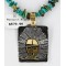 .925 Sterling Silver and 12kt Gold Filled Handmade Certified Authentic Navajo Turquoise Native American Necklace 390840188089