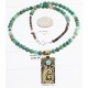 .925 Sterling Silver and 12kt Gold Filled HANDMADE Certified Authentic Navajo Turquoise Native American Necklace 390886656434