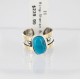 .925 Sterling Silver and 12kt Gold Filled Handmade Certified Authentic Navajo Turquoise Native American Ring  371008900708