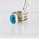 .925 Sterling Silver and 12kt Gold Filled Handmade Certified Authentic Navajo Turquoise Native American Ring  371008900708