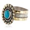 .925 Sterling Silver and 12kt Gold Filled Handmade Certified Authentic Navajo Turquoise Native American Ring  371011539117