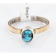 .925 Sterling Silver and 12kt Gold Filled Handmade Certified Authentic Navajo Turquoise Native American Ring  390792701024