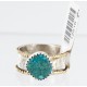 .925 Sterling Silver and 12kt Gold Filled Handmade Certified Authentic Navajo Turquoise Native American Ring  390959558800