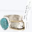 Sterling Silver and 12kt Gold Filled Navajo Turquoise Ring 390959558800