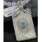 .925 Sterling Silver and 12kt Gold Filled Handmade NavajoONE Mountain Turquoise Native American Necklace 370966568679 .925 Sterling Silver and 12kt Gold Filled Handmade NavajoONE Mountain Turquoise Native American Necklace 370966568679
