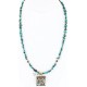 .925 Sterling Silver and 12kt Gold Filled Handmade CIRCLE Certified Authentic Navajo Turquoise Native American Necklace 390810062354