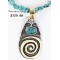 .925 Sterling Silver and 12kt Gold Filled Handmade CIRCLE Certified Authentic Navajo Turquoise Native American Necklace 390820760853