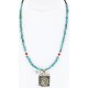 .925 Sterling Silver and 12kt Gold Filled Handmade CIRCLE Certified Authentic Navajo Turquoise Native American Necklace 390823316246