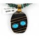 .925 Sterling Silver and 12kt Gold Filled Handmade CIRCLE Certified Authentic Navajo Turquoise Native American Necklace 390823924450