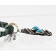 .925 Sterling Silver and 12kt Gold Filled Handmade CIRCLE Certified Authentic Navajo Turquoise Native American Necklace 390823924450