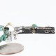 .925 Sterling Silver and 12kt Gold Filled Handmade CROSS Certified Authentic Navajo Turquoise Native American Necklace 370994193007