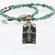 .925 Sterling Silver and 12kt Gold Filled Handmade CROSS Certified Authentic Navajo Turquoise Native American Necklace 370994193007